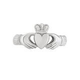 Ladies Small Heavyweight Sterling Silver Claddagh Ring
