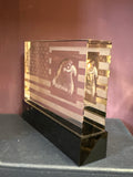 Crystal American Flag & Eagle Award