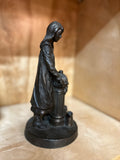 Jeanne Rynhart Bronze Sculpture 9 inch Girl at the Pump