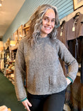 Fisherman Ladies Donegal Fleck Saddle Roll Neck Sweater