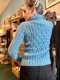 Fisherman Ladies Fitted Aran Tunic...Sky