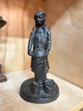 Jeanne Rynhart Bronze Sculpture 9 inch Girl at the Pump