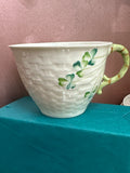 Belleek Shamrock Weave Tea Cup