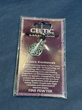Pewter Celtic Knot Necklace on Leather Cord