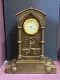 Bronze Hurler Clock Sml