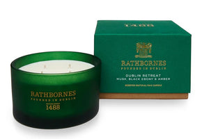 Dublin Retreat Scented Luxury Candle (Musk, Black Ebony & Amber)