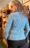 Fisherman Ladies Fitted Aran Tunic...Sky