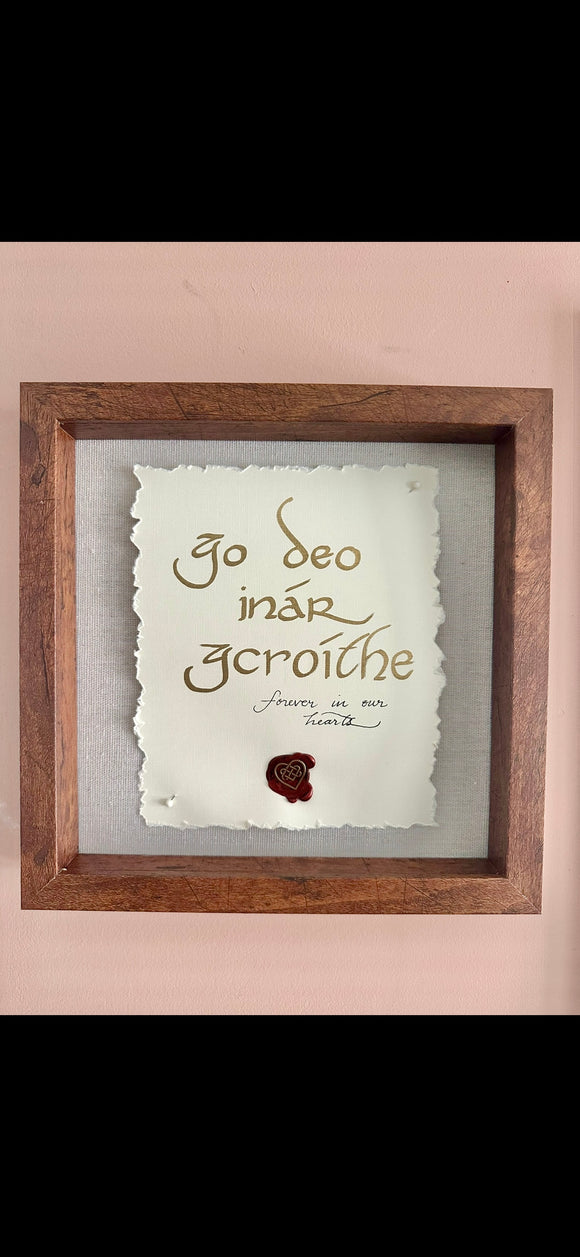 Handmade Blessing Forever in our Hearts