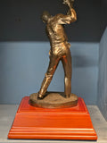 Bronze 11 in Male Golfer on Mahogany Base