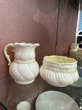 Belleek Ribbon Sugar & Creamer Set