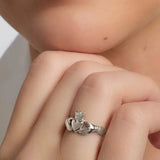Ladies Sterling Silver Heavyweight Claddagh Ring