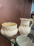 Belleek Ribbon Sugar & Creamer Set
