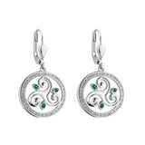Sterling Silver Celtic Spiral Triskele Drop Earings