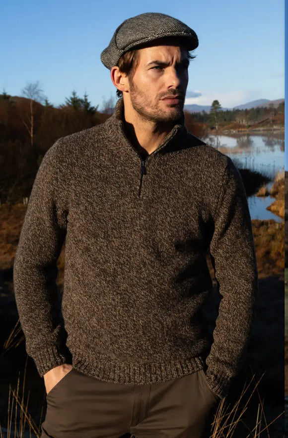 Fisherman Out of Ireland Gents Short Zip Sweater