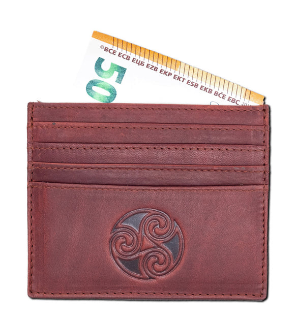 Celtic Knot Leather Credit Card Holder
