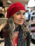 Cable Knit Beret...Merino and Cashmere