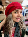 Cable Knit Beret...Merino and Cashmere