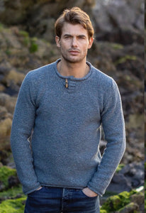 Fisherman Out of Ireland Gents Roll Neck Sweater with Toggle