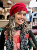 Cable Knit Beret...Merino and Cashmere