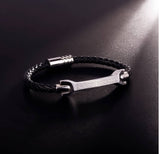 Leather Bracelet with Celtic Knots