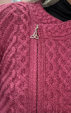 Aran Cable Knit Super Soft Side Zip Short Coat Sweater