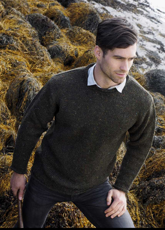 Roll Neck Knit Sweater Forest Green