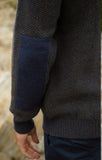 Fisherman Out of Ireland Short Zip Seed Stitch Sweater