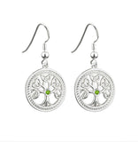 Sterling Silver Tree of Life Drop Earrings