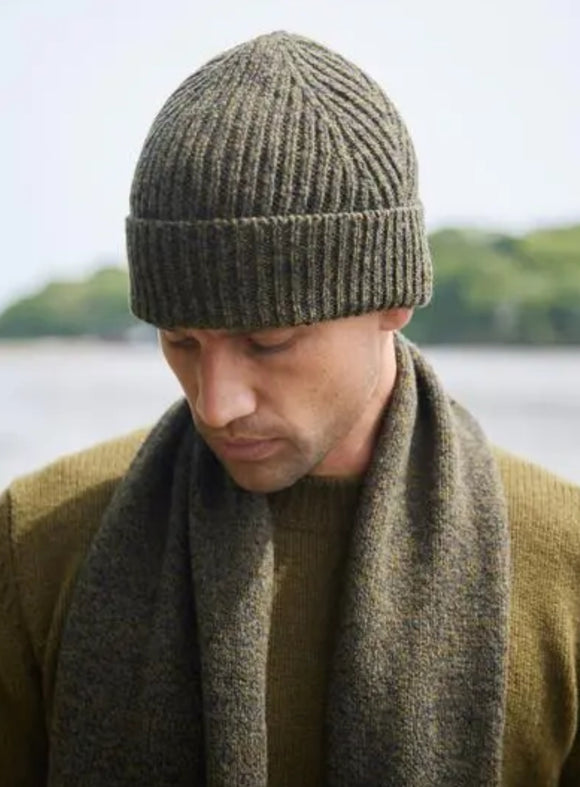 Supersoft Ribbed Hat Olive Green