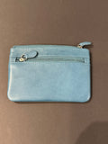 Leather Card Wallet with a Celtic Eternity Knot ~ Denim