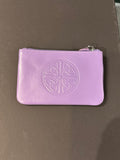 Leather Card Wallet with a Celtic Eternity Knot ~ Lavender
