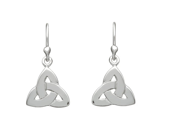Sterling Silver Trinity Knot Drop Earrings