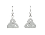 Sterling Silver Trinity Knot Drop Earrings