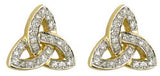 14K Trinity Knot Diamond Earrings