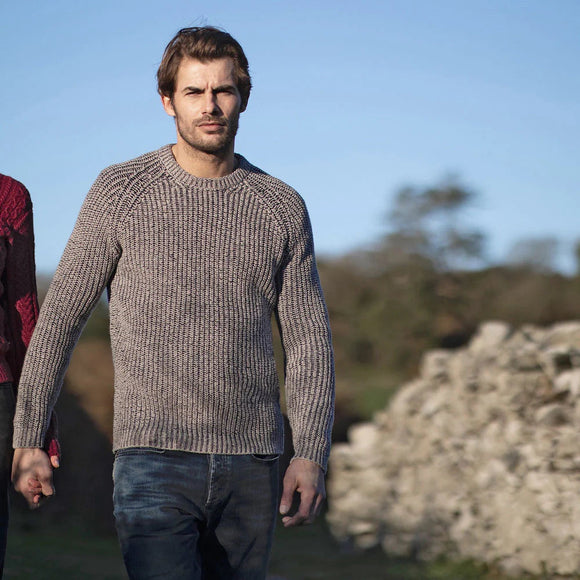 Fisherman Out of Ireland Gents Ribbed Crew Sweater
