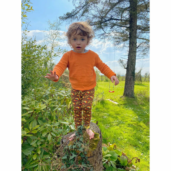 Organic Cotton Children’s Leggings made in Ireland lightning bolts