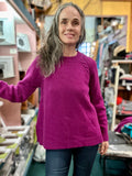 Fisherman Out of Ireland Ladies Raglan Tunic… fuchsia