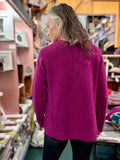 Fisherman Out of Ireland Ladies Raglan Tunic… fuchsia