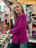 Fisherman Out of Ireland Ladies Raglan Tunic… fuchsia