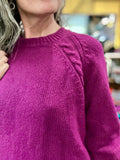 Fisherman Out of Ireland Ladies Raglan Tunic… fuchsia