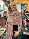 Hand Loomed Super Soft 100% Alpaca Shawl ~ Beige