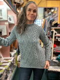 Ladies Roll Neck Cable knit Sweater