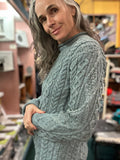 Ladies Roll Neck Cable knit Sweater