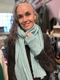 Fisherman Out of Ireland Ribbed Scarf…Mint Green
