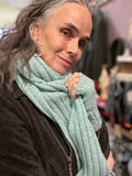 Fisherman Out of Ireland Ribbed Scarf…Mint Green