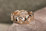 Mens 10K Claddagh Ring with Braided Back -  Jim O'Conner