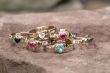 Ladies Claddagh Ring 10k Gold Birthstone Rings -  Jim O'Conner