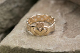 Ladies Claddagh Ring 10K with Braided Back -  Jim O'Conner