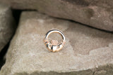 Mens 14K Claddagh Tie Tack -  Jim O'Conner