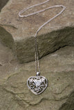 10K Trinity Knot Pendant White Gold Heart -  Mary-Anne's Irish Gift Shop